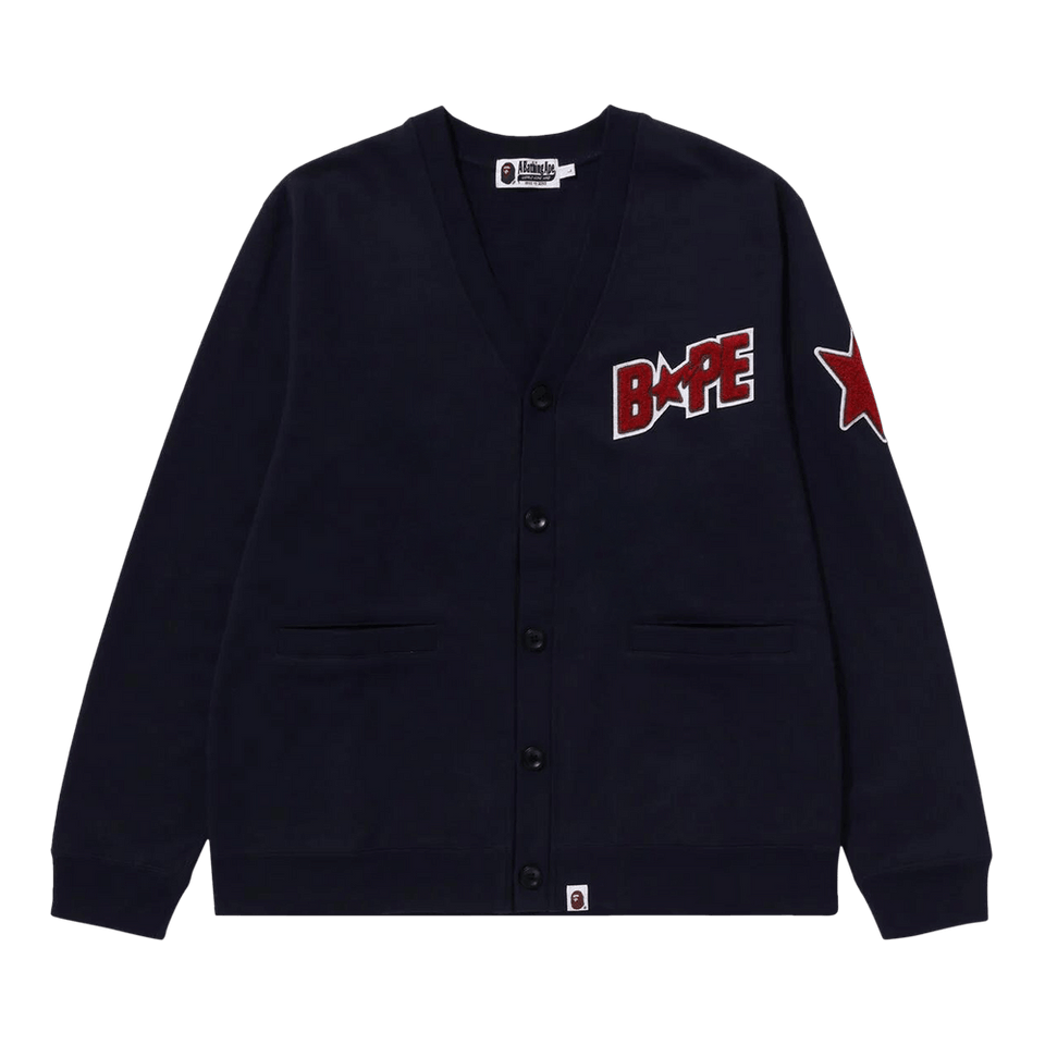 BAPE Sta Sweat Cardigan Navy