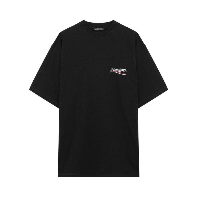 Balenciaga Logo Print T-Shirt Black
