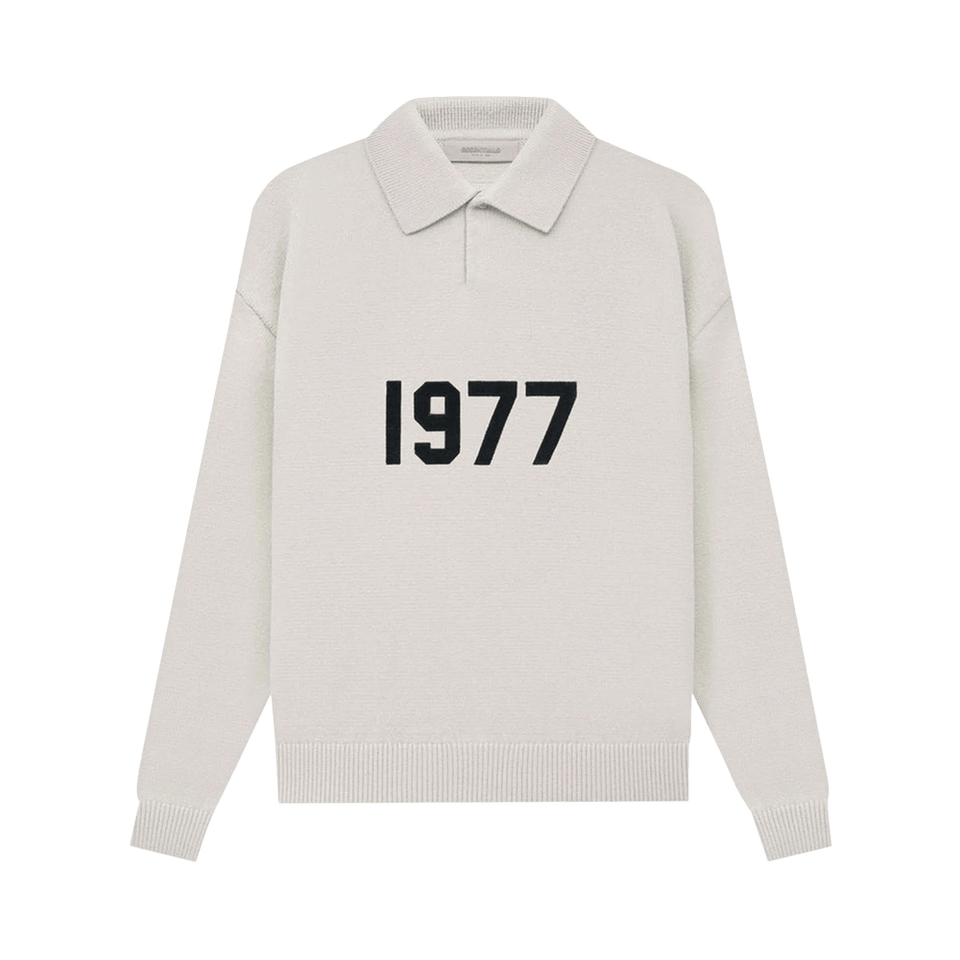 Fear of God Essentials Knit Long-Sleeve Polo Wheat