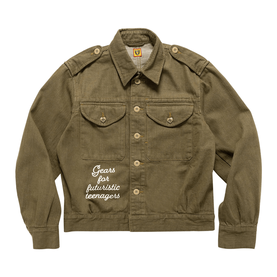 Human Made Military Denim Jacket Olive Drab