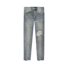 PURPLE BRAND Mid Rise Destroy Paint Jeans Blue