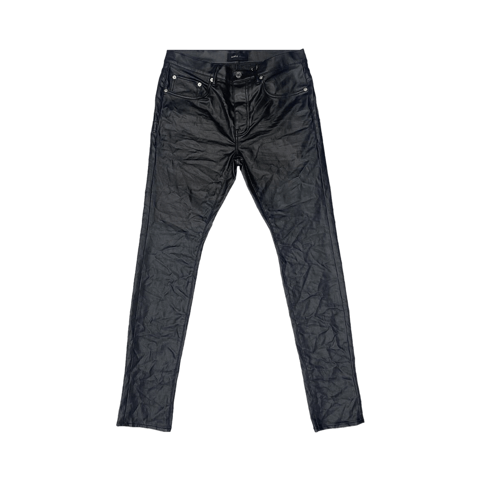 PURPLE BRAND Patent Film Denim Black