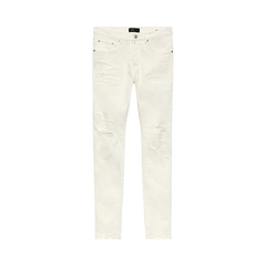 PURPLE BRAND Low Rise Slim Jeans White Light Destroy