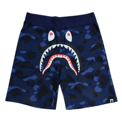 BAPE Camo Shark Sweat Shorts Navy