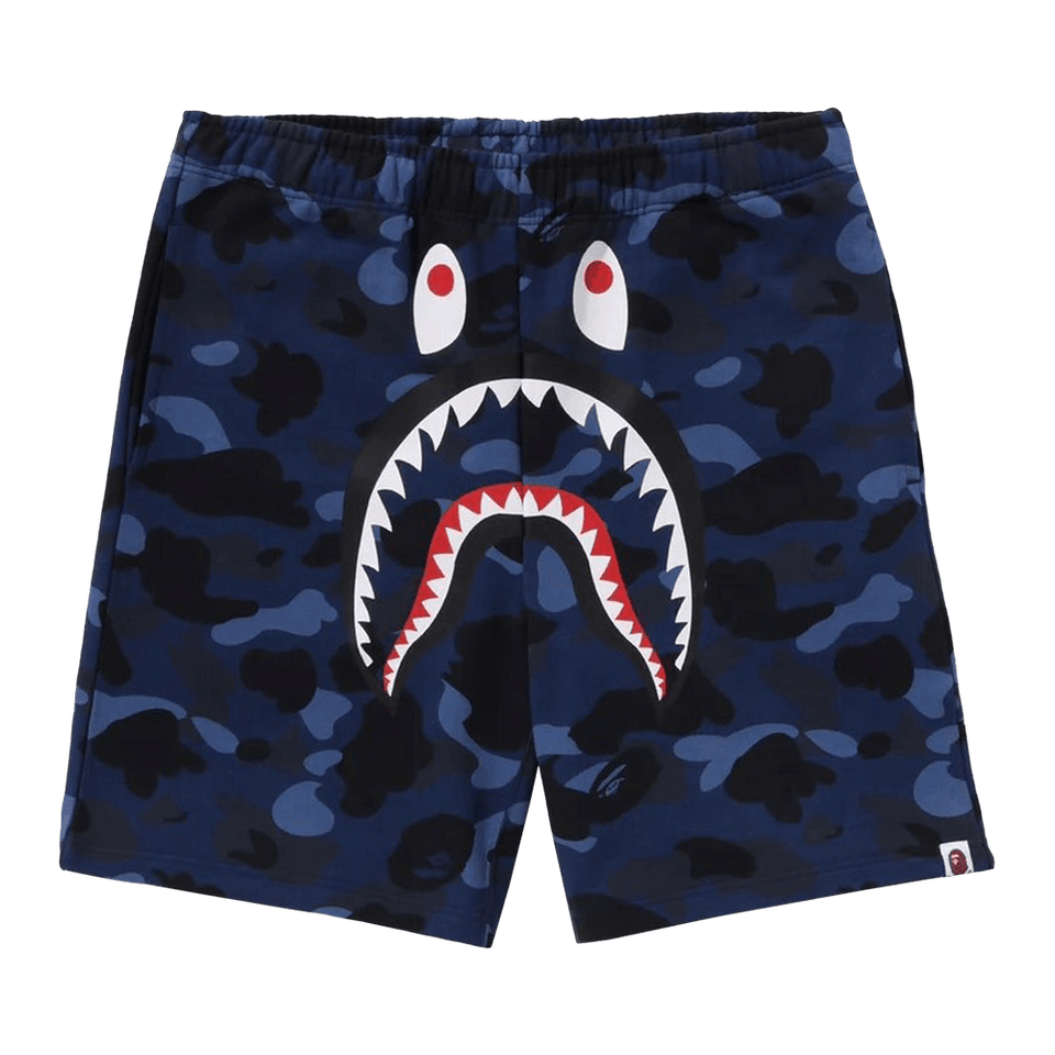 BAPE ABC Camo Shark Sweatshorts Navy