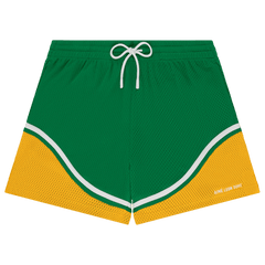 Aimé Leon Dore Colorblock Court Shorts Green/Yellow