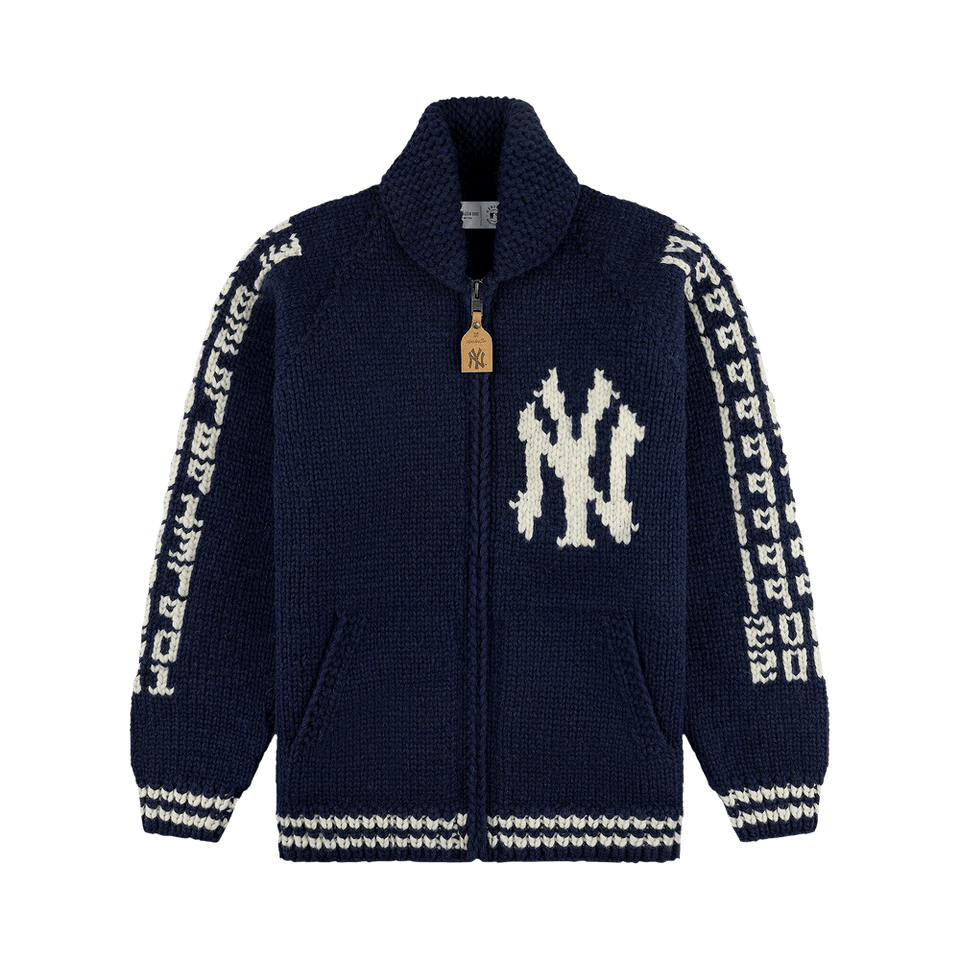 Aimé Leon Dore Yankees Hand-Knit Sweater Blue Nights