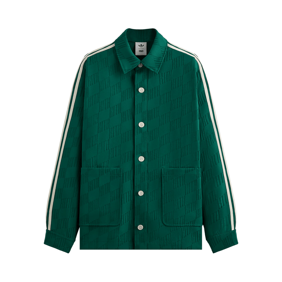 Kith For Adidas Football Jacquard Overshirt Green