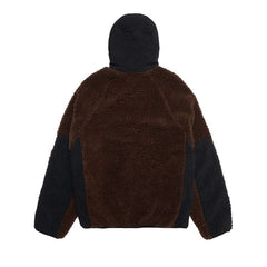 Stussy Sherpa Paneled Hooded Jacket Brown