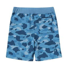 BAPE Honeycomb Camo Shark Sweat Shorts Blue