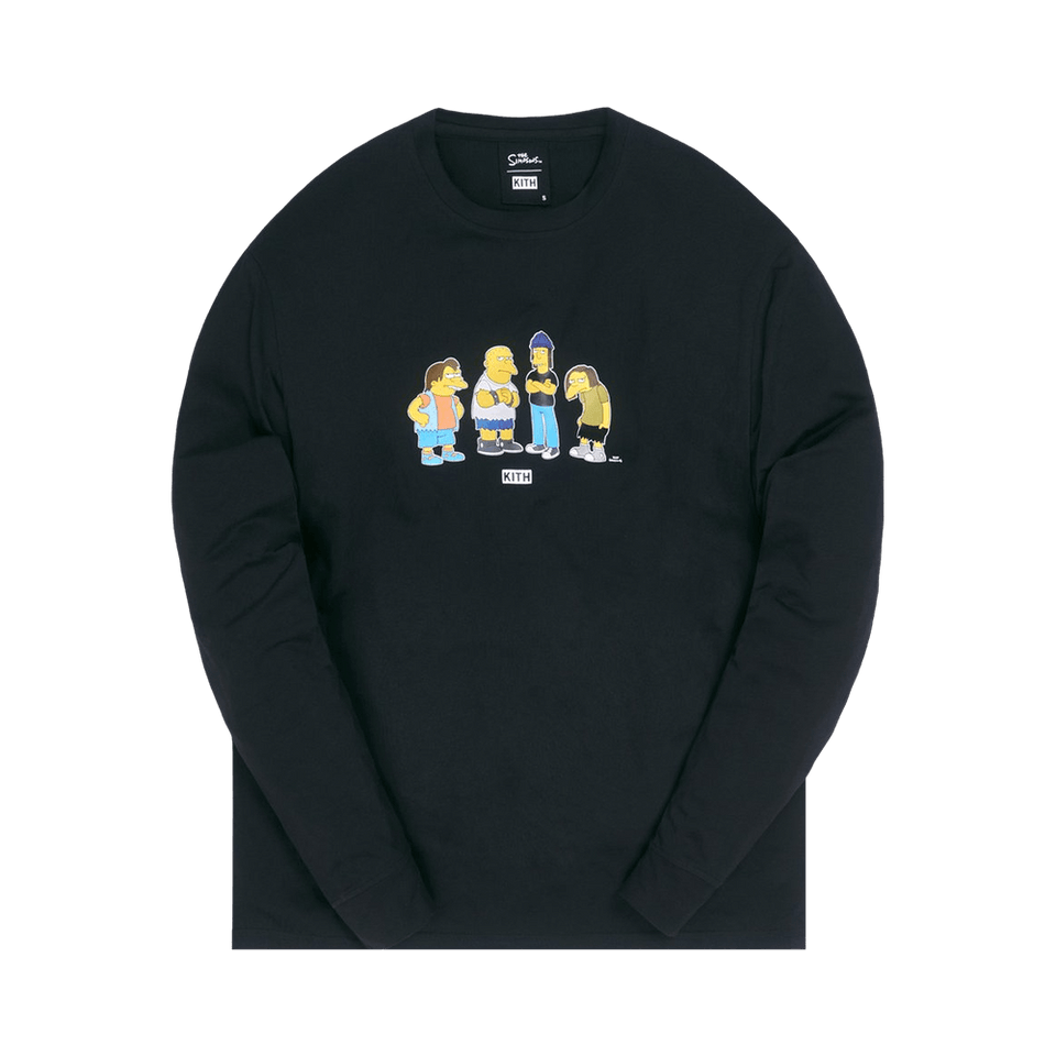 Kith For The Simpsons Bullies Long-Sleeve T-Shirt Black