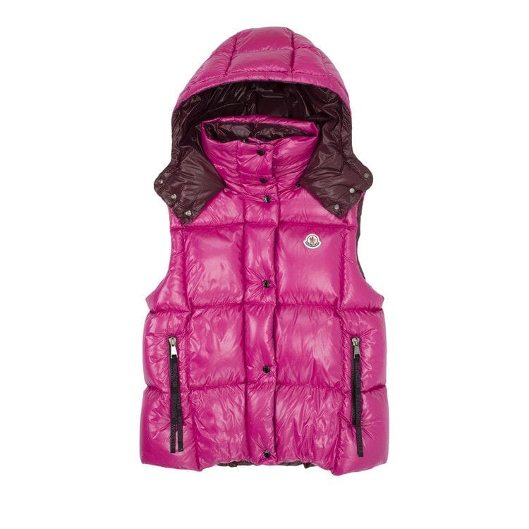 Moncler Luzule Oversized Puffer Vest Fuchsia/Berry