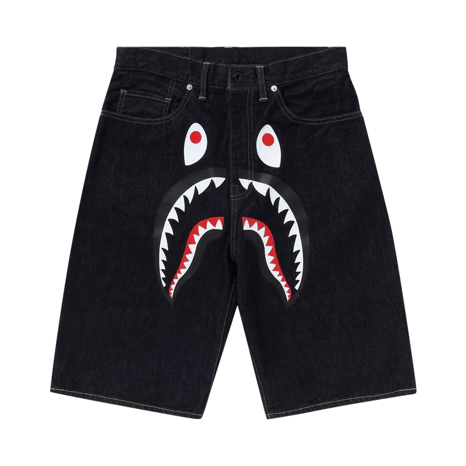 BAPE Shark Denim Shorts Navy/Indigo