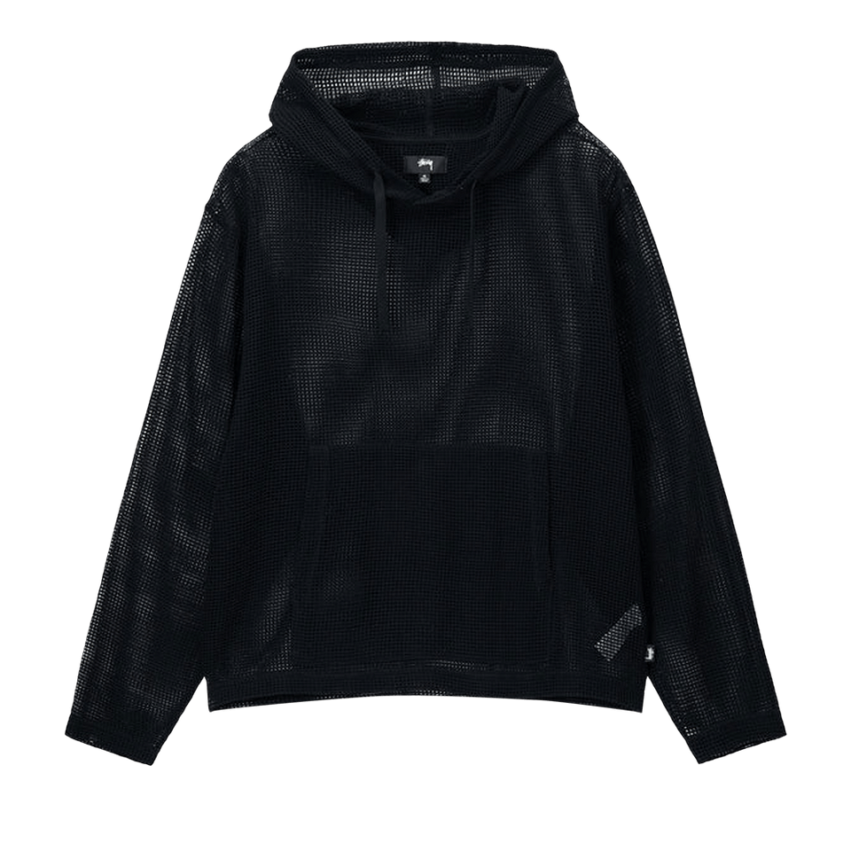 Stussy Cotton Mesh Hoodie Black