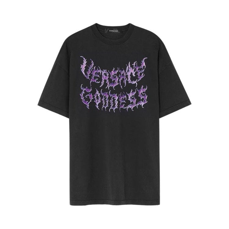 Versace Goddess Logo T-Shirt Black