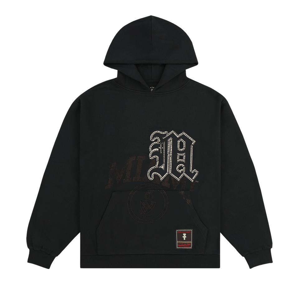 Cactus Jack by Travis Scott x Mitchell & Ness University Of Miami Hoodie Black