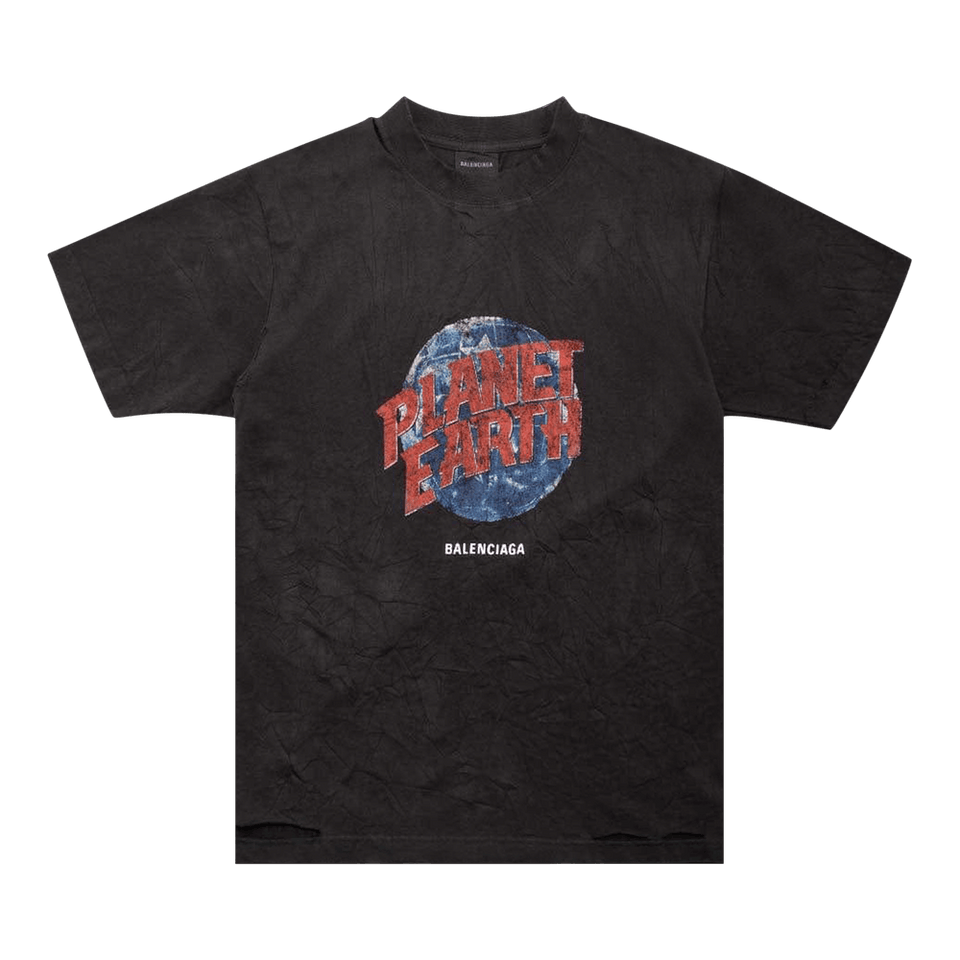 Balenciaga Regular Fit T-Shirt Washed Black