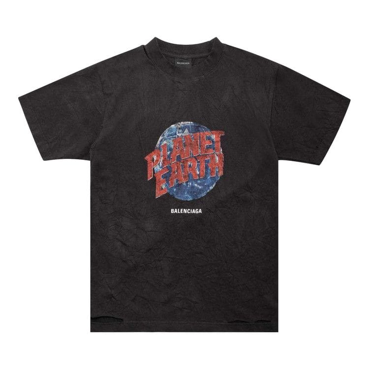 Balenciaga Regular Fit T-Shirt Washed Black