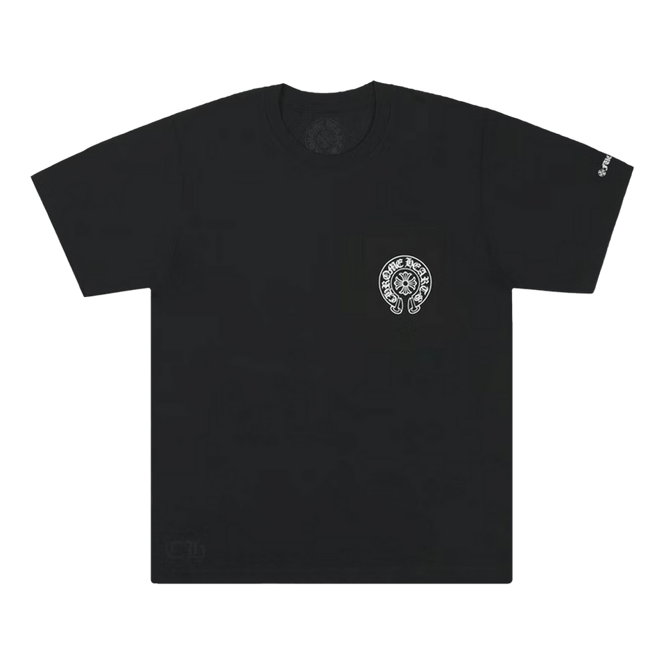 Chrome Hearts Horseshoe Logo Pocket T-Shirt Black