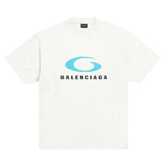 Balenciaga Medium Fit T-Shirt Dirty White/Blue