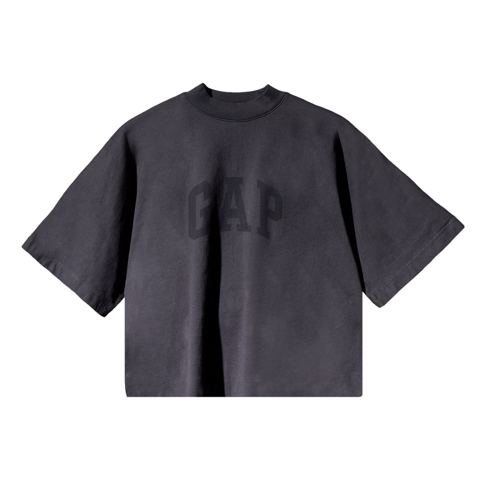 Yeezy Gap Engineered by Balenciaga Cropped Dove No Seam T-Shirt Black