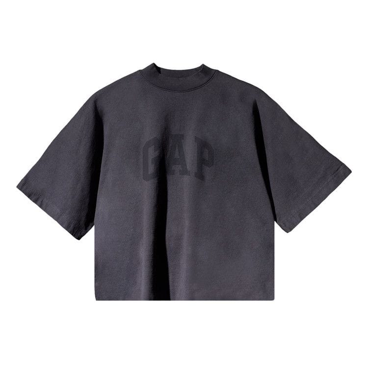 Yeezy Gap Engineered by Balenciaga Cropped Dove No Seam T-Shirt Black
