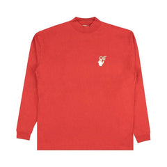Off-White Pascal Arrow Mockneck T-Shirt Red