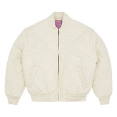 Corteiz Olde English Quilted Bomber Jacket Cream