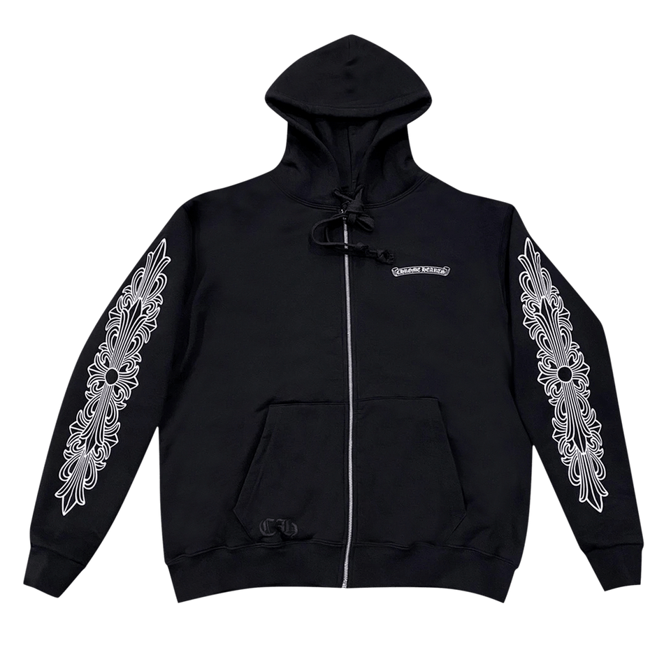 Chrome Hearts Zip Up Hoodie (Aspen Excluisve) Black