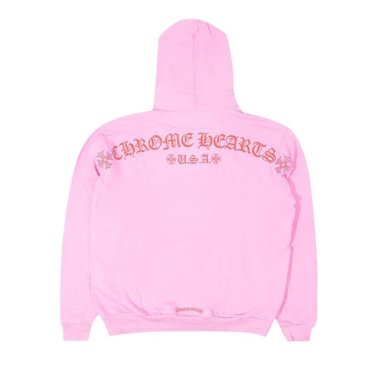Chrome Hearts T Bar Logo Hoodie Pink/Red