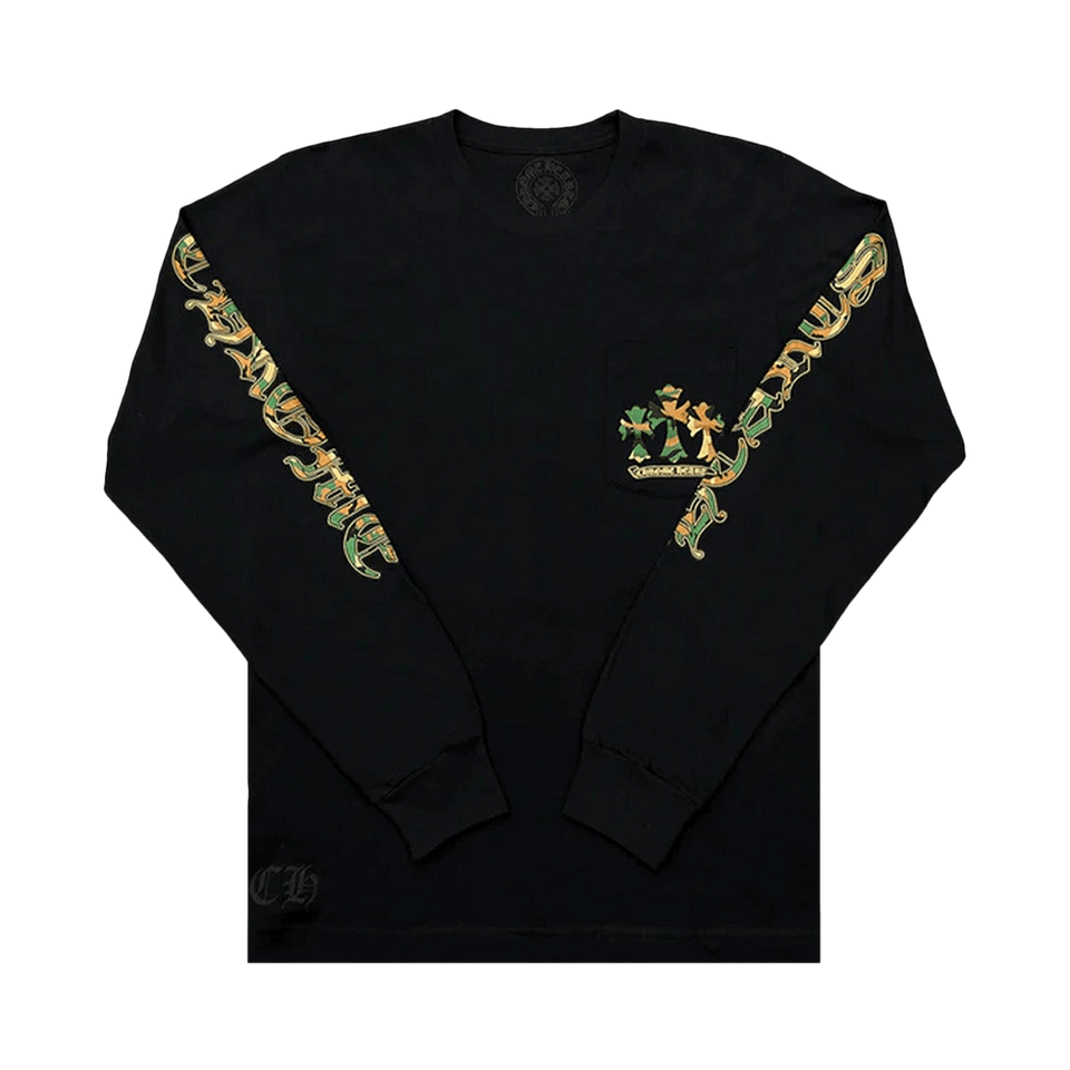 Chrome Hearts Horse Shoe Long-Sleeve T-Shirt Black/Camo