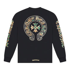Chrome Hearts Horse Shoe Long-Sleeve T-Shirt Black/Camo