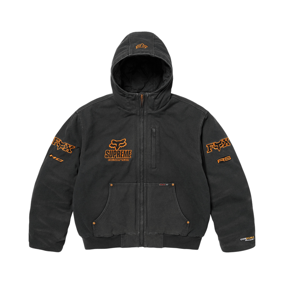 Supreme x Fox Racing Hooded Work Jacket Black