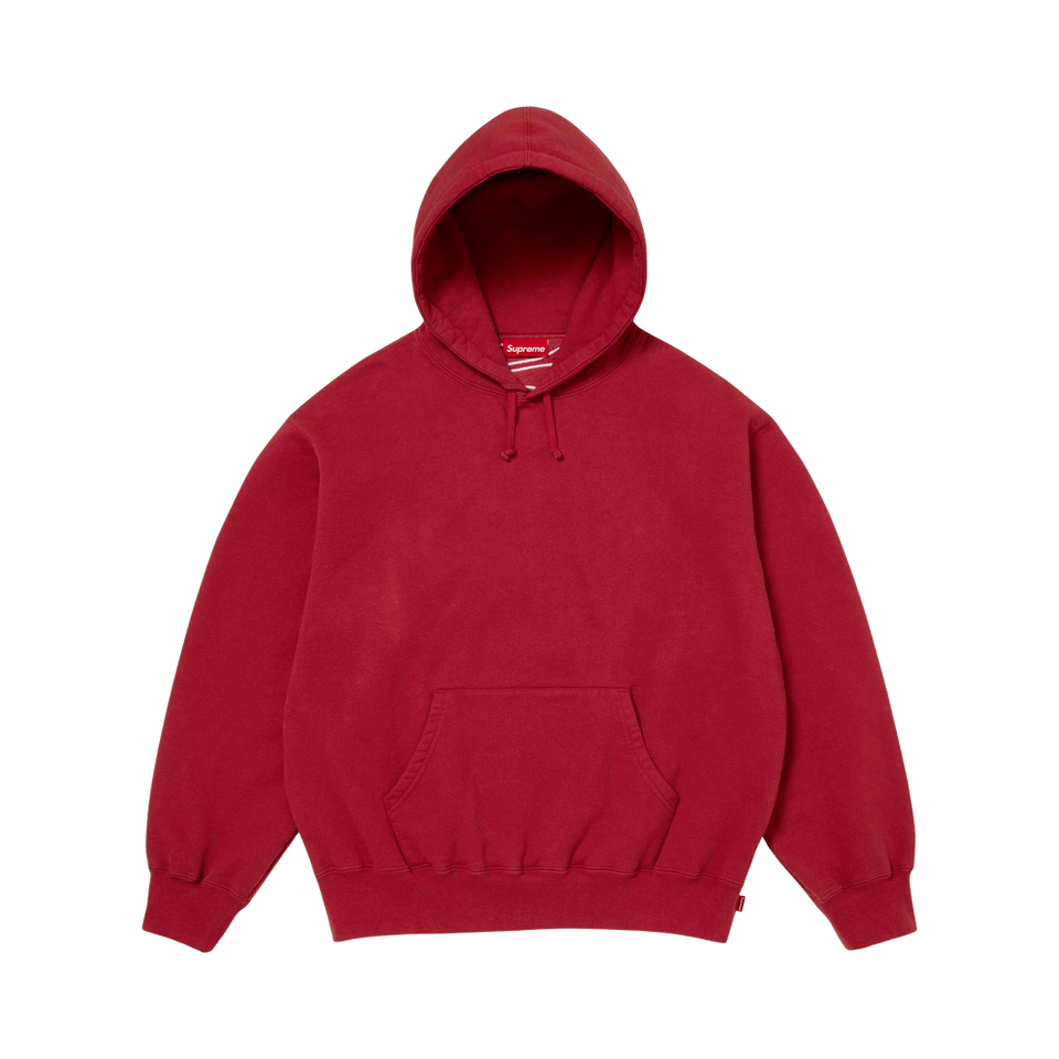 Supreme Satin Appliqué Hoodie Dark Red