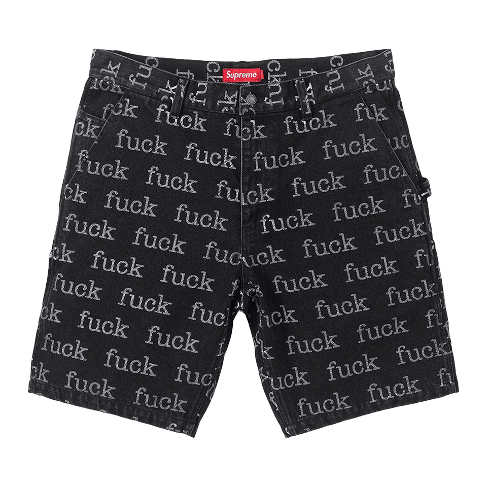 Supreme Fuck Painter Shorts Black