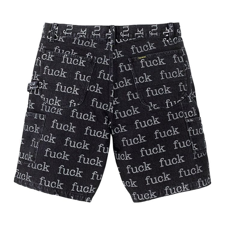 Supreme Fuck Painter Shorts Black