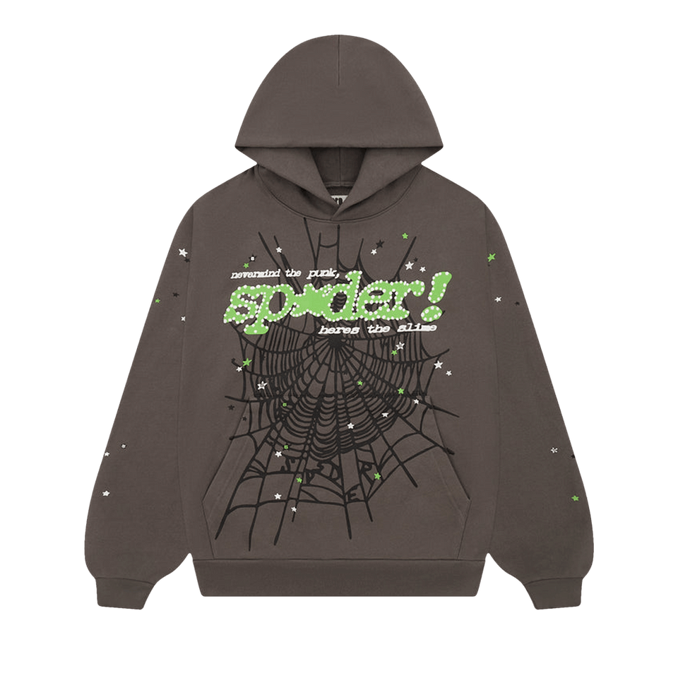 Sp5der Punk V2 Hoodie Slate Grey