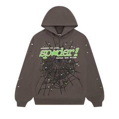 Sp5der Punk V2 Hoodie Slate Grey