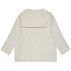 Gucci Kids Striped Linen Top White