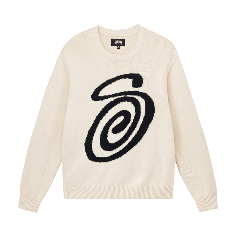 Stussy Curly S Sweater Natural