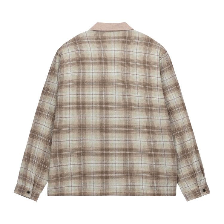 Stussy Frank Plaid Zip Shirt Tan