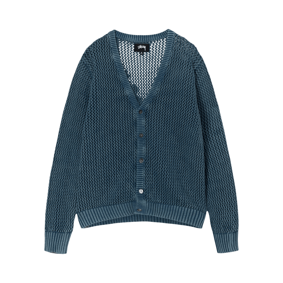 Stussy Loose Gauge Cardigan Blue