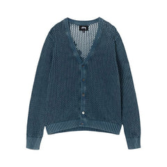 Stussy Loose Gauge Cardigan Blue
