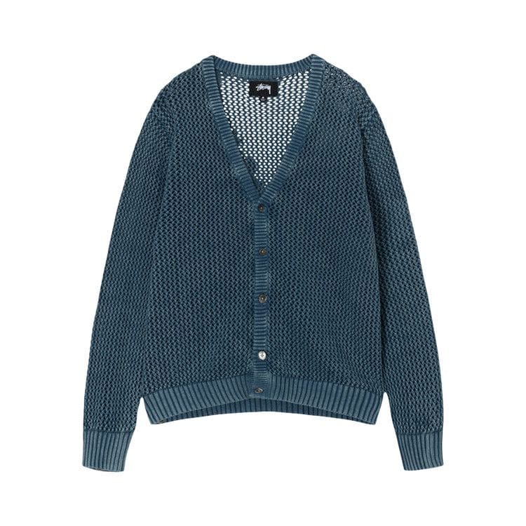 Stussy Loose Gauge Cardigan Blue