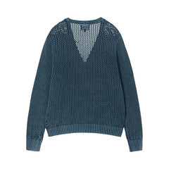 Stussy Loose Gauge Cardigan Blue