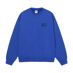 Stussy x Nike Acid Wash Fleece Crew Blue