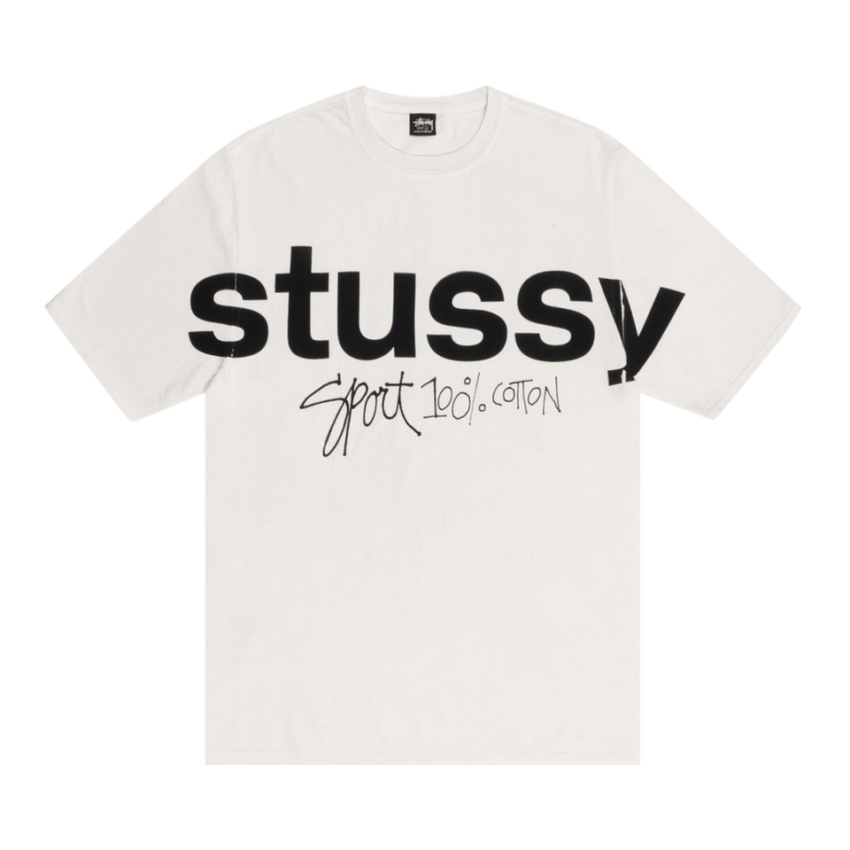 Stussy Sport 100% Pigment Dyed T-Shirt Natural