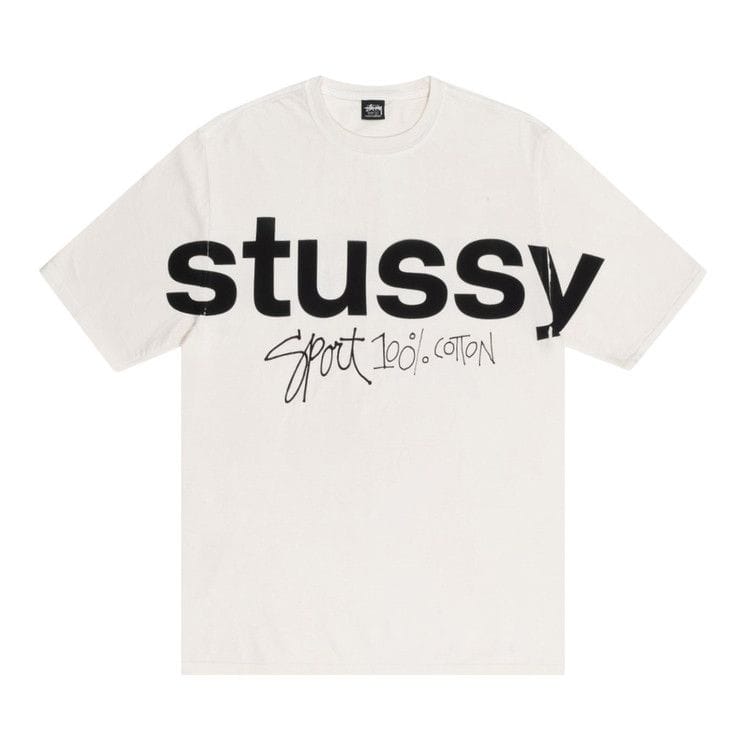 Stussy Sport 100% Pigment Dyed T-Shirt Natural
