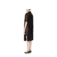 Black Mesh Design Dress