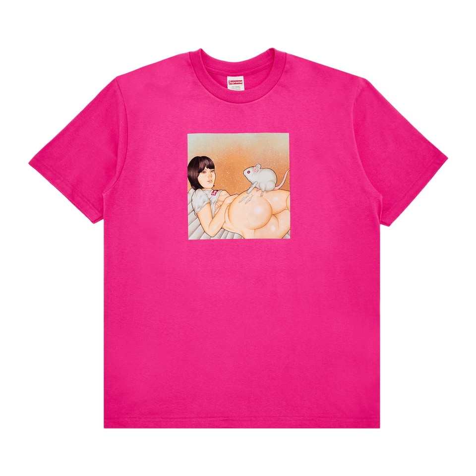 Supreme Mouse T-Shirt Fuchsia